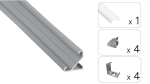 TEKKNI BARDE Set, silver, frozen cover, 2.02 m