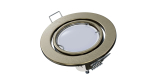 Ceiling lighting point fitting VEPA round adjustable brass