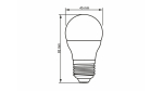 LED source E27 4W G45 Warm White