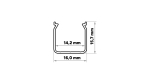 Profile TEKKNI+ type HELSE+ nonanodized, 2,02 m