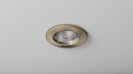 Ceiling lighting point fitting SARA round Fixted brass