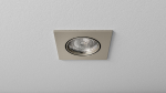 Ceiling lighting point fitting ELAR cast square adjustable satin