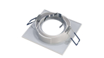 Ceiling lighting point fitting TORN cast square adjustable matt white