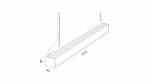 LUMINES ILEDO Linear LED Luminaire - white lacquered - 4000K - 120cm