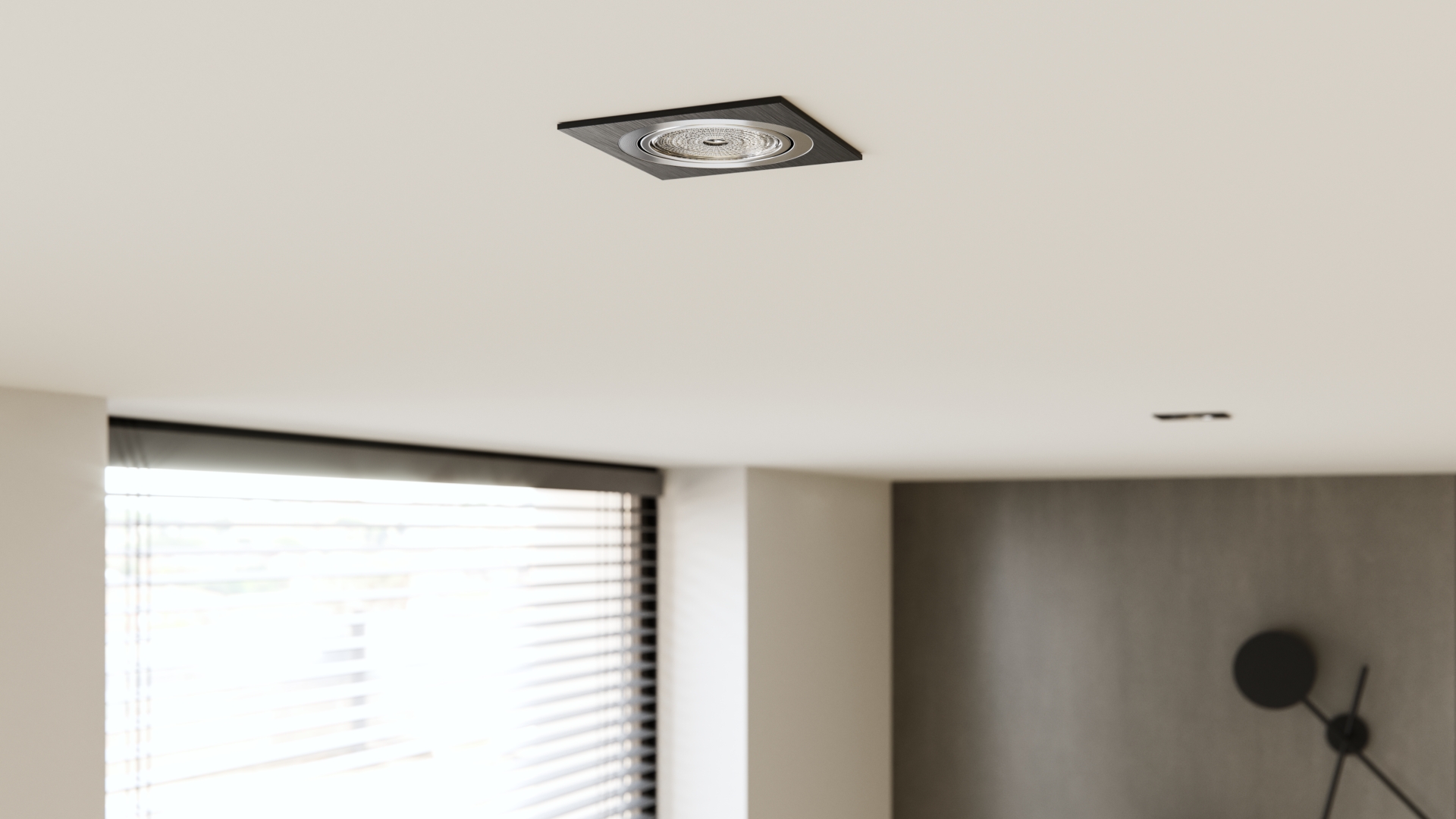 Ceiling fixture black brushed