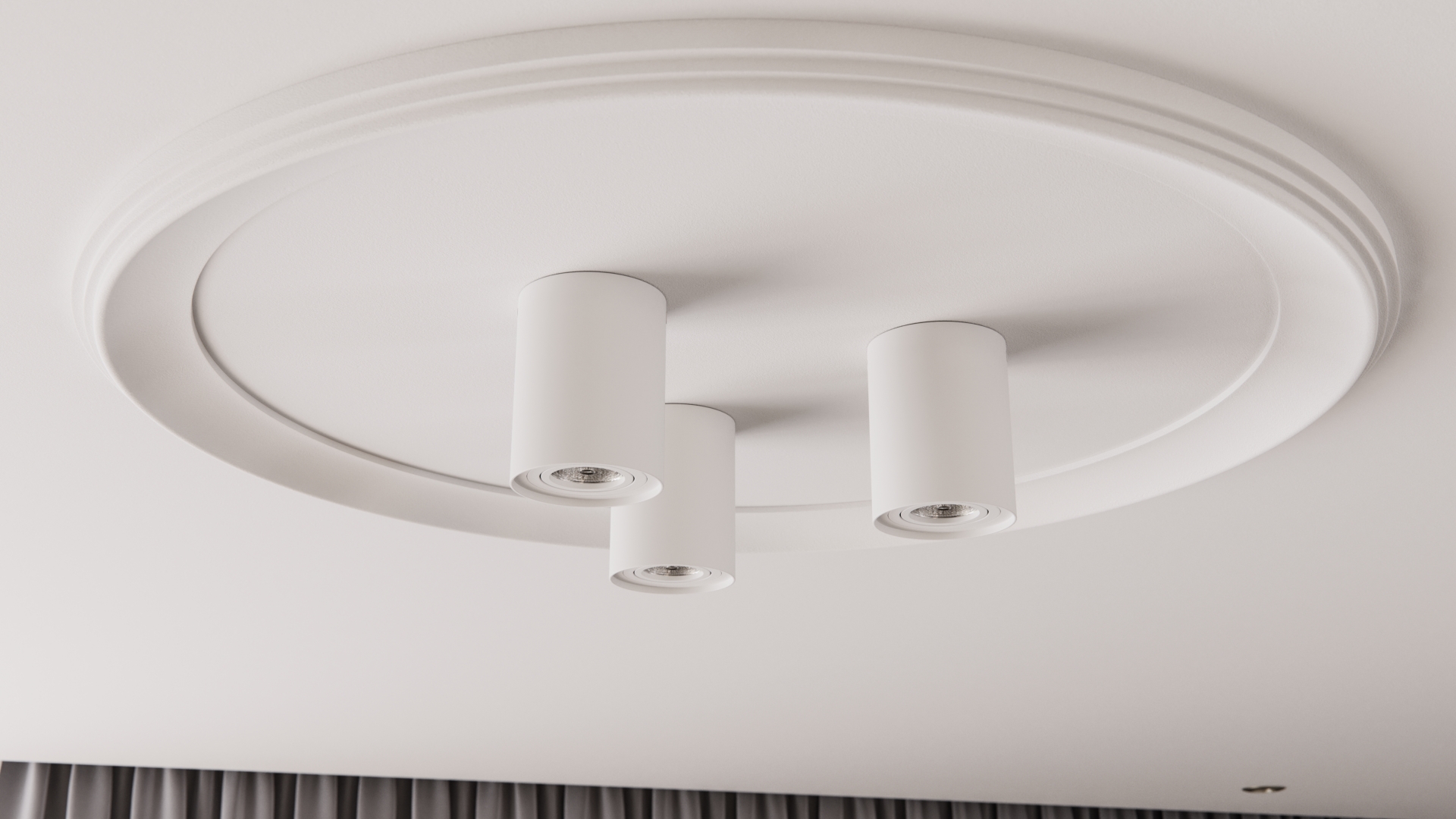 Main lighting from ceiling fixtures