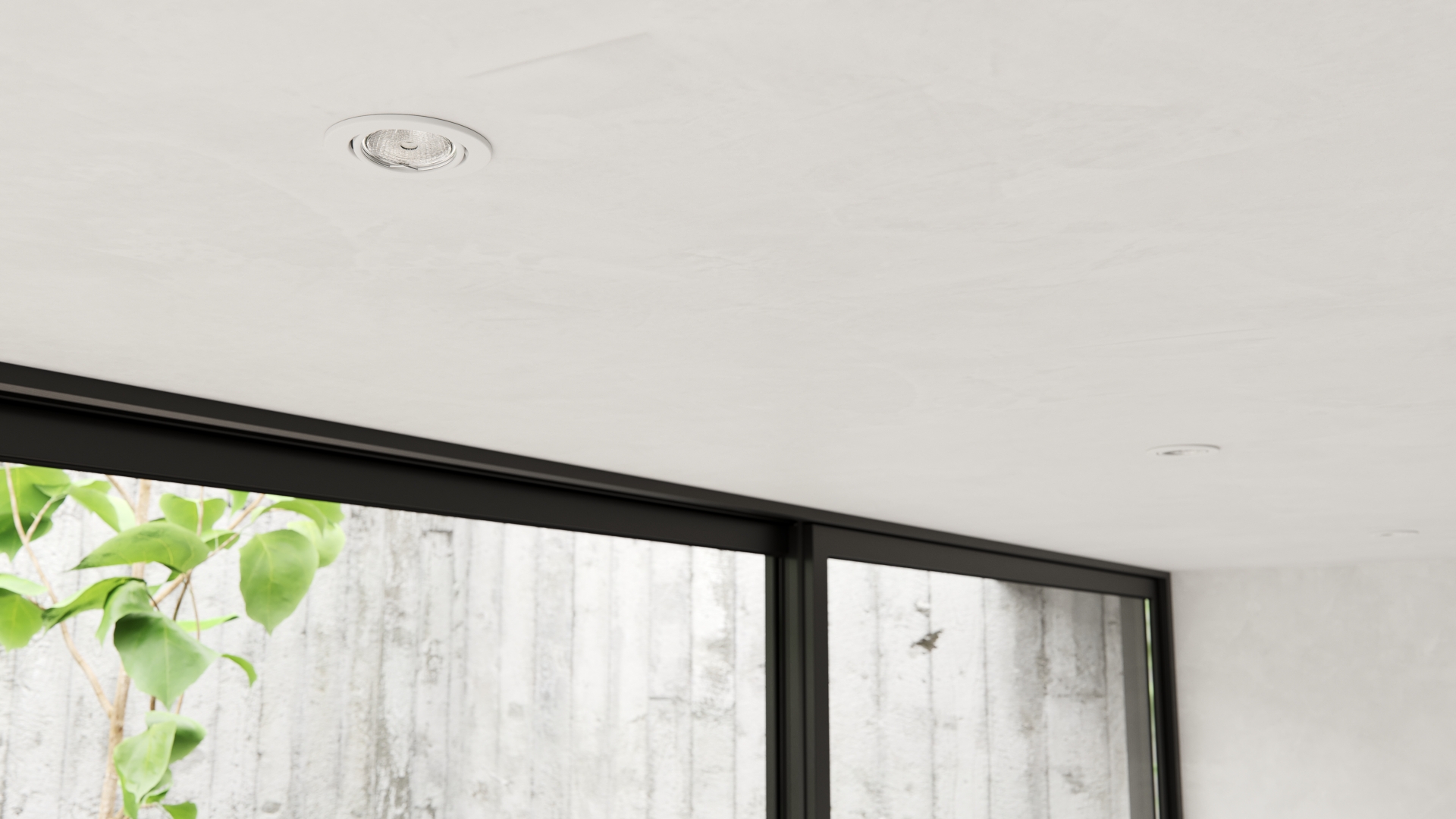 Round recessed ceiling light