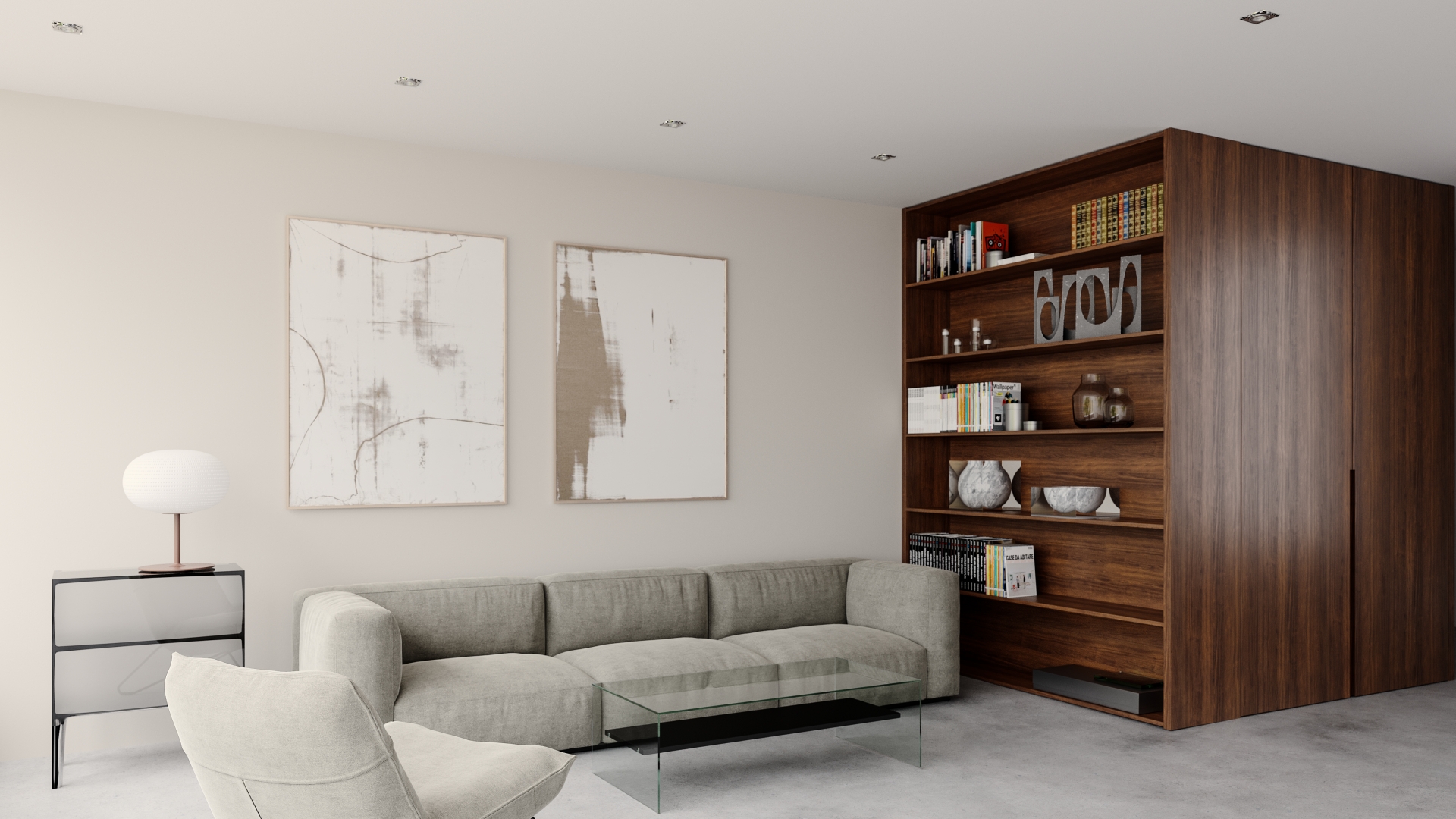 Ceiling fixtures in the living room