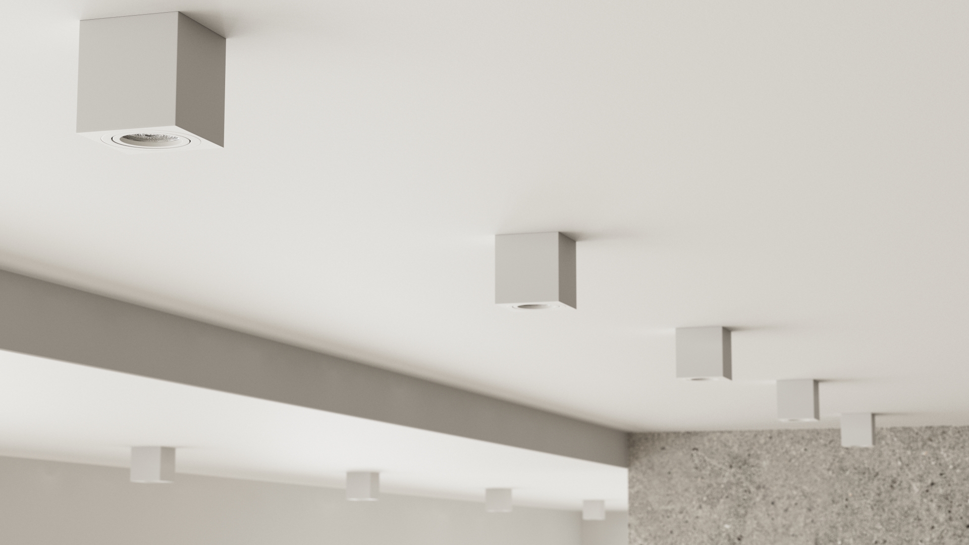 Ceiling fixtures white 84mm